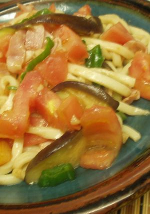 イタリアン！？トマトたっぷり焼うどん-レシピのメイン写真