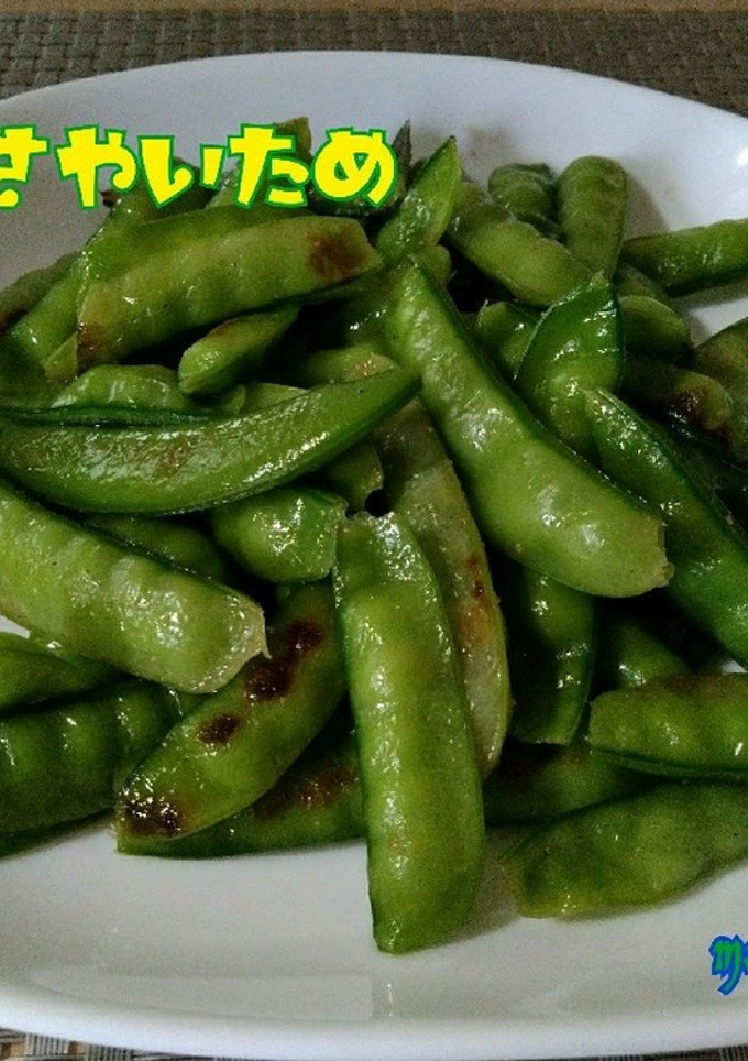 絹さや炒め（中華風）-レシピのメイン写真