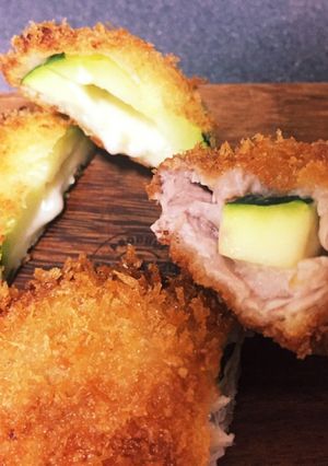 ズッキーニのチーズはさみ揚げ！(写真奥)-レシピのメイン写真