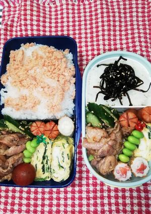 野球少年とパパの週末弁当♡生姜焼き6/9-レシピのメイン写真