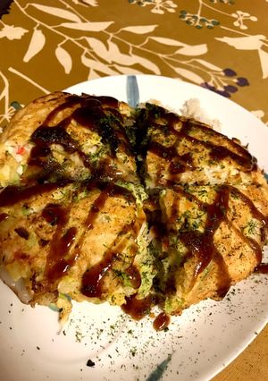 簡単男飯お好み焼きライスのおうちごはん-レシピのメイン写真
