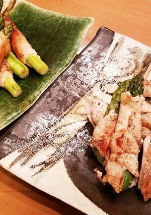 アスパラの肉巻き、塩コショウ&かんたん酢-レシピのメイン写真