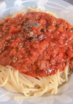トマト缶でミートソース-レシピのメイン写真