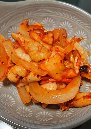 鶏皮キムチ-レシピのメイン写真