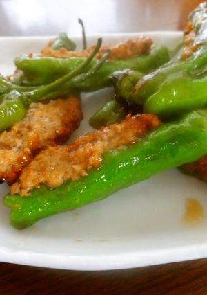 しし唐の肉はさみオイスター照り焼き-レシピのメイン写真