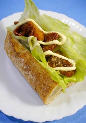 簡単！バインミー☆サバ味噌サンド-レシピのメイン写真