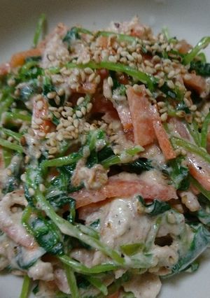 豆苗のゴママヨサラダ-レシピのメイン写真