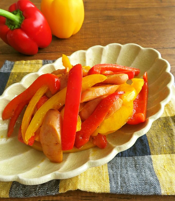 パプリカとウインナー炒め☆カレー風味-レシピのメイン写真