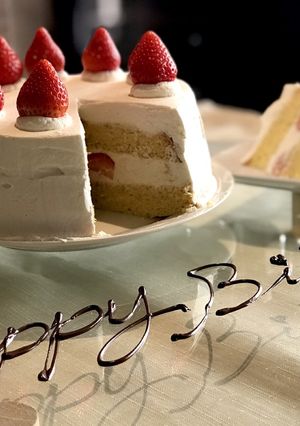 炊飯器で作る、米粉のショートケーキ-レシピのメイン写真