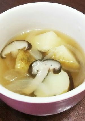 じゃがいもと椎茸の白だしコンソメスープ。-レシピのメイン写真