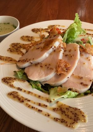 鶏むね肉のサラダ　マスタードドレッシング-レシピのメイン写真