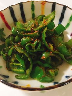 ピリ辛おつまみ♬ ピーマンの七味炒め-レシピのメイン写真