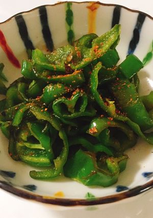 ピリ辛おつまみ♬ ピーマンの七味炒め-レシピのメイン写真