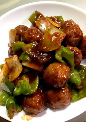 レトルト肉団子で酢豚風炒め物-レシピのメイン写真