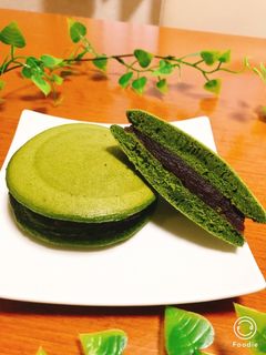 HMで簡単☆ふわもち抹茶のどら焼き♡♡-レシピのメイン写真
