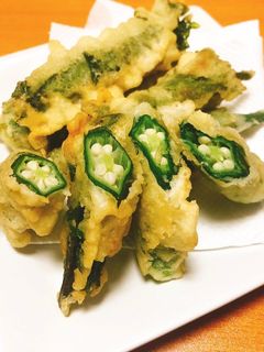 オクラ大葉巻き天-レシピのメイン写真