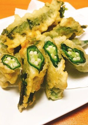 オクラ大葉巻き天-レシピのメイン写真