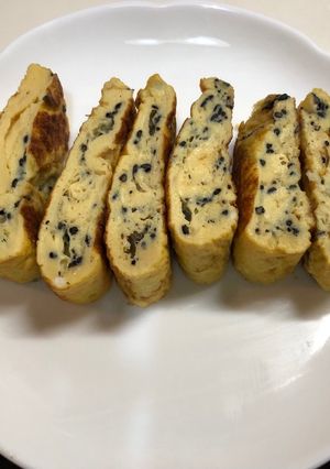 黒ごま入メレンゲと牛乳のふわふわ卵焼き-レシピのメイン写真