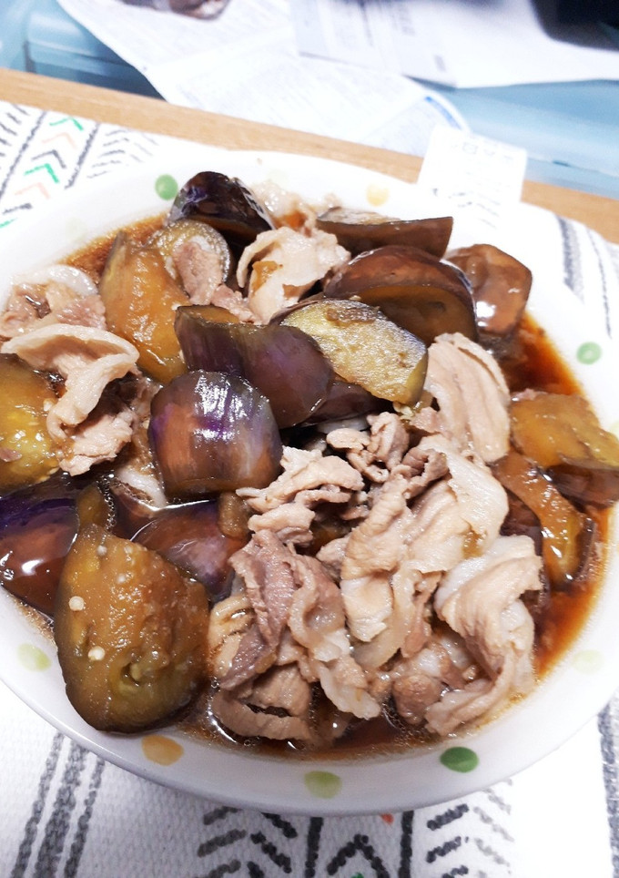 なすと牛肉の甘辛煮-レシピのメイン写真