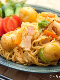 ジャーマンポテト風⁂カレー焼きそば-レシピのメイン写真