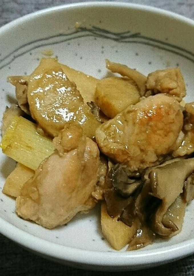 手羽トロと長芋と舞茸の炒め物-レシピのメイン写真