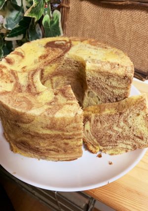 バナナマーブルシフォン-レシピのメイン写真