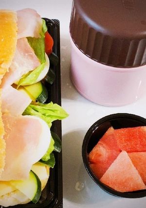 ロールパンサンド弁当-レシピのメイン写真