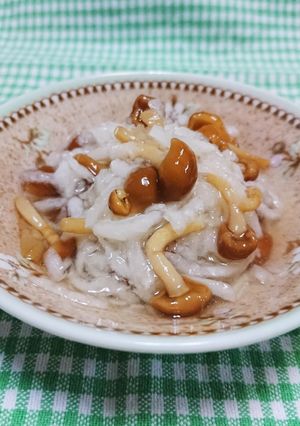 大根となめこのさっぱりらっきょう酢あえ-レシピのメイン写真