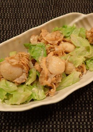ホタテとキャベツの味噌マヨ和え-レシピのメイン写真