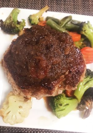 人参焦げたハンバーグ-レシピのメイン写真
