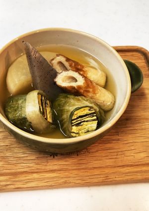 簡単！＊昆布の厚焼き玉子入りロールレタス-レシピのメイン写真