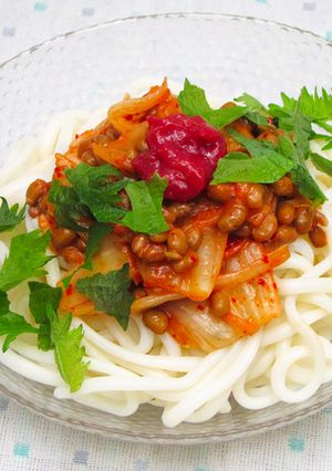 梅風味のさっぱりキムチうどん-レシピのメイン写真
