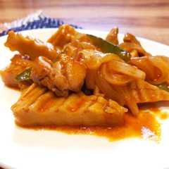รูปของ 角麩と鶏肉のコチュジャン炒め煮