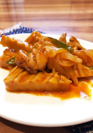 角麩と鶏肉のコチュジャン炒め煮-レシピのメイン写真