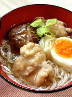 鶏モモ肉・椎茸の純和風煮麺♡おあつもの-レシピのメイン写真