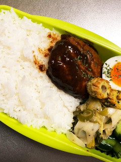 旦那弁当305♥照り焼きハンバーグ弁当!-レシピのメイン写真