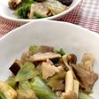 豚バラ肉と椎茸とレタスのオイスター炒め