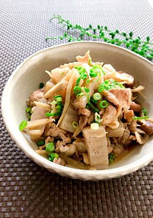 こんにゃく・ごぼうたっぷり★豚すき煮-レシピのメイン写真