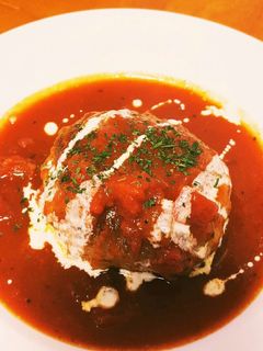 さっぱりトマト煮込みハンバーグ!-レシピのメイン写真