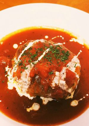 さっぱりトマト煮込みハンバーグ！-レシピのメイン写真