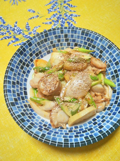 初夏アスパラ蒸しホタテのコチュマヨソテー-レシピのメイン写真