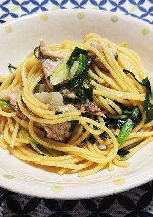ニラとキャベツのスタミナスパゲッティ-レシピのメイン写真
