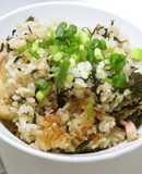 芽ヒジキとワカメのピラフ風炊き込みご飯