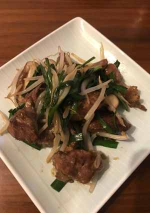 鶏の塩レバニラ！-レシピのメイン写真