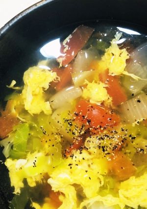 また作りたい！春野菜のかき玉スープ-レシピのメイン写真