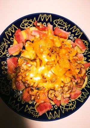 ポテトのベーコンチーズ焼き　椎茸風味！-レシピのメイン写真