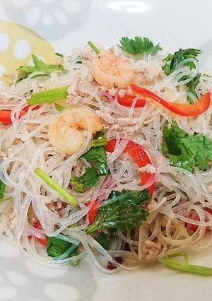 簡単♪　春雨とパクチーのヤムウンセン♪-レシピのメイン写真