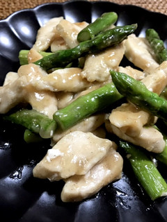 アスパラガスとささみの中華風塩味炒め-レシピのメイン写真