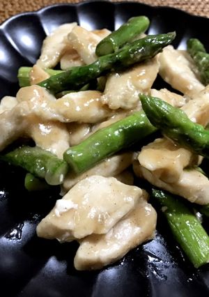 アスパラガスとささみの中華風塩味炒め-レシピのメイン写真