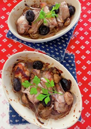 鶏肉とプルーンの赤ワイン焼き-レシピのメイン写真